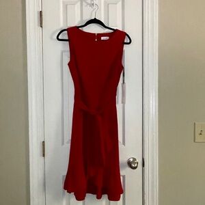 Calvin Klein NWT Red Cocktail Dress, Size 8
